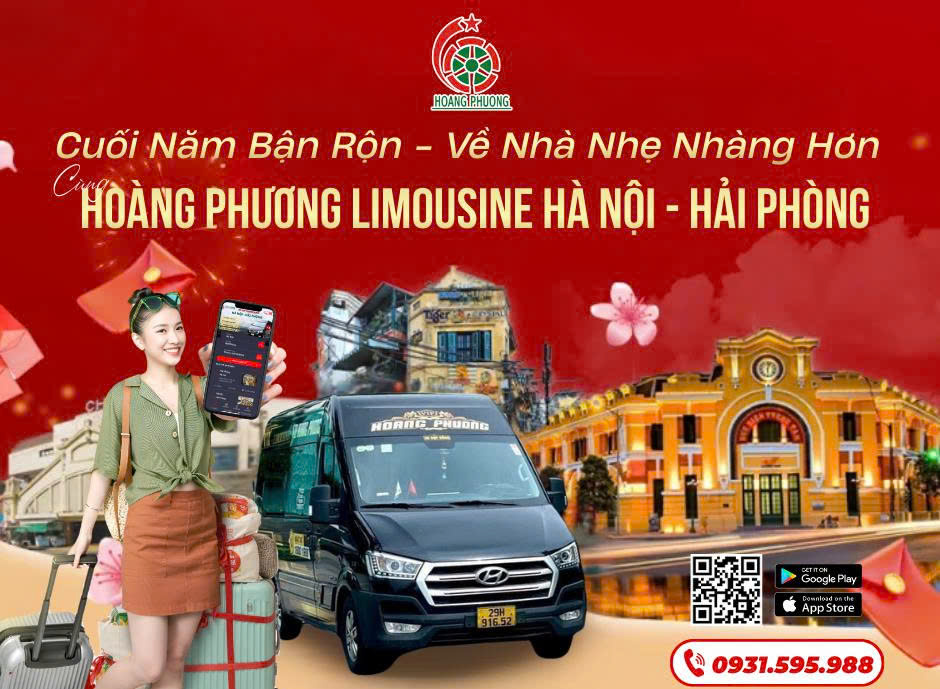 HOÀNG PHƯƠNG LIMOUSINE HÀ NỘI - HẢI PHÒNG DỊP CUỐI NĂM: DI CHUYỂN THOẢI MÁI GIỮA MÙA CAO ĐIỂM 