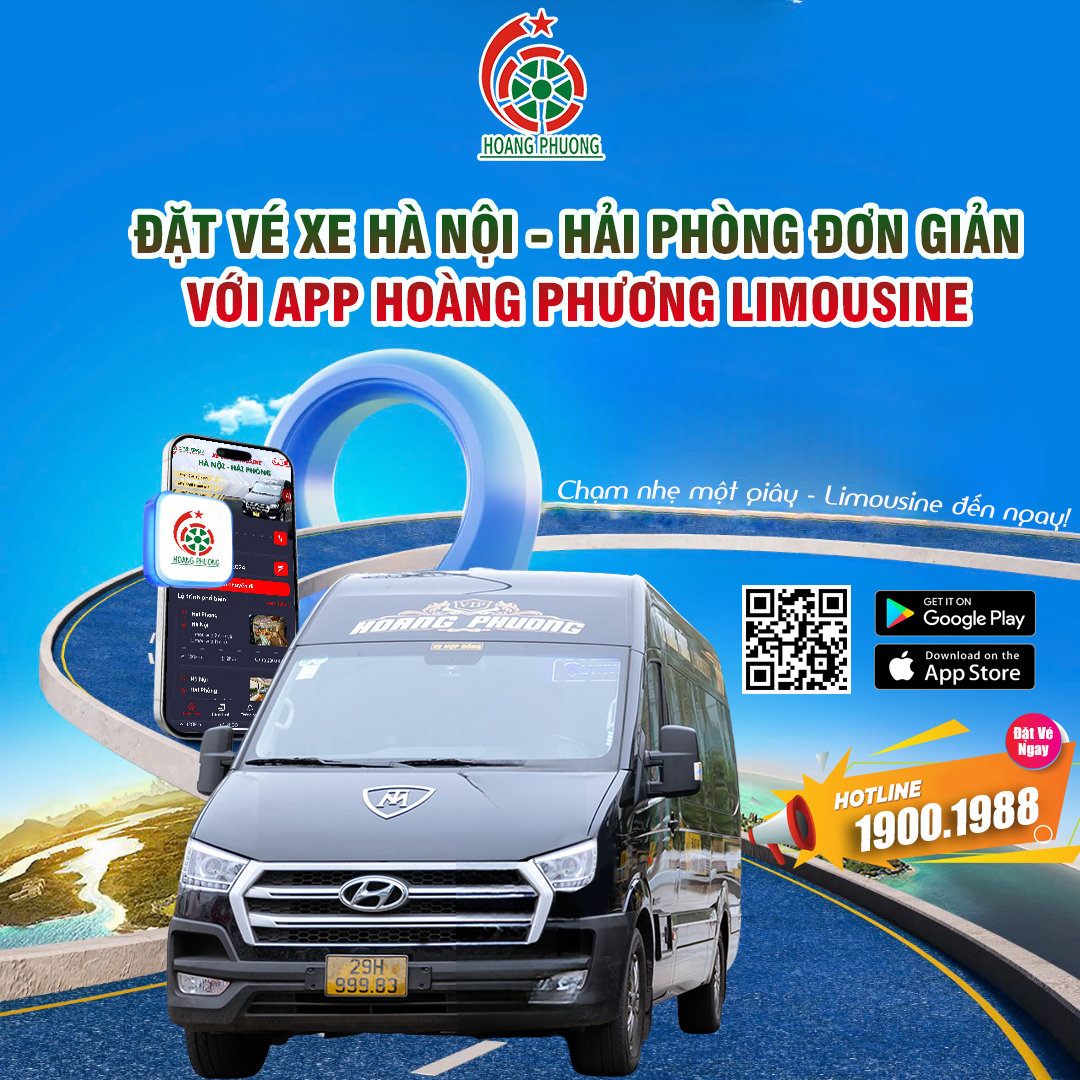 Đặt vé xe Hà Nội - Hải Phòng đơn giản với app Hoàng Phương Limousine